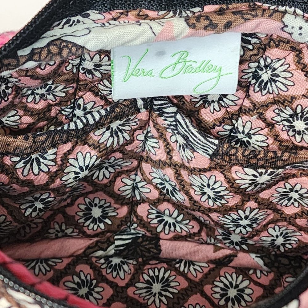 Floral Pink Brown & White Vera Bradley Bag - Picture 7 of 8